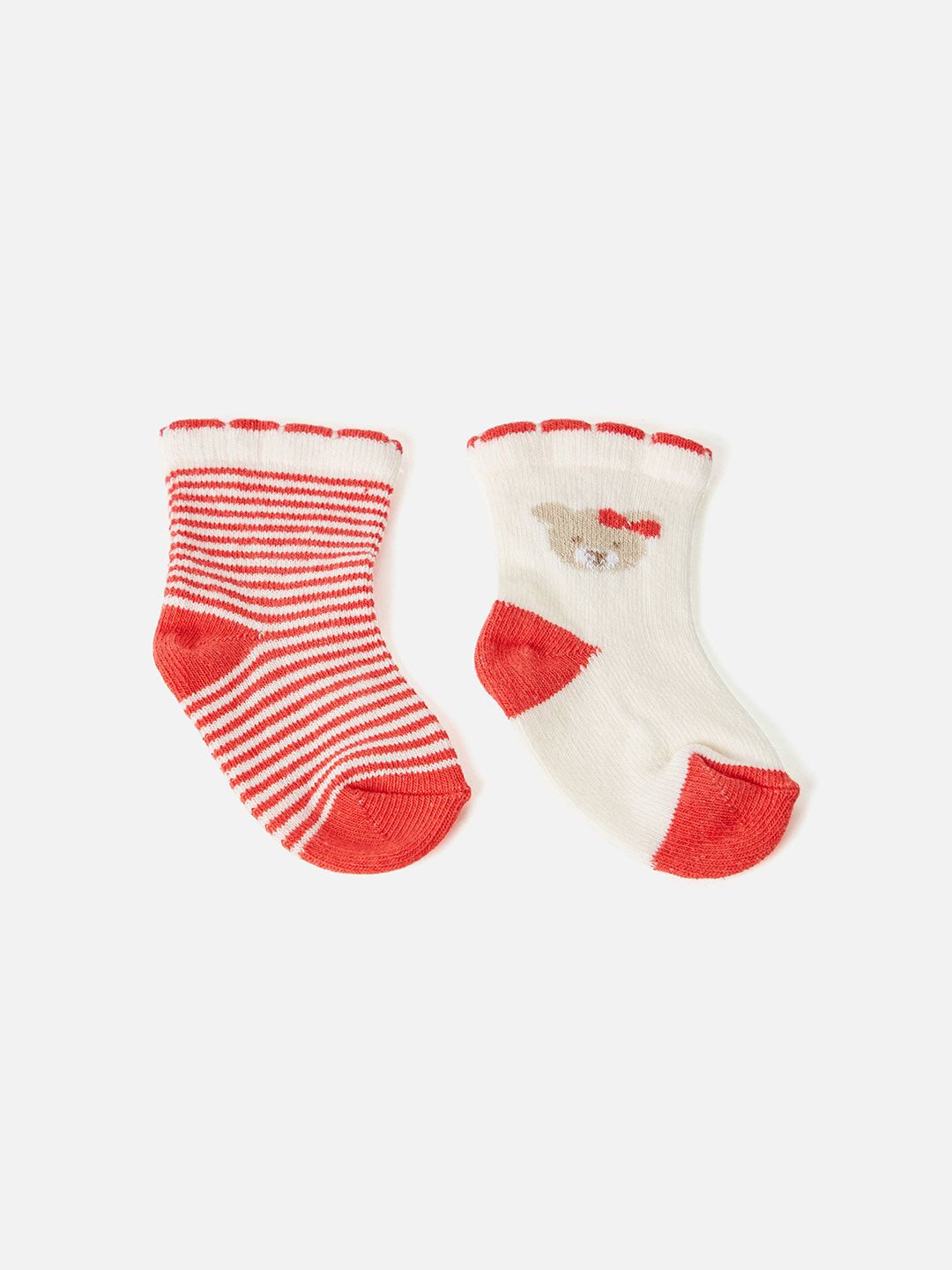 

Juniors by Babyshop Infant Boys Pack Of 2 Patterned Ankle-Length Socks, Red