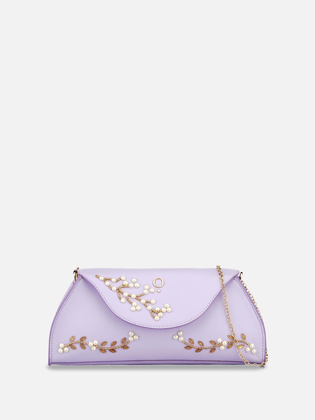 

Monadaa Women Floral Embellished Sling Bag, Lavender