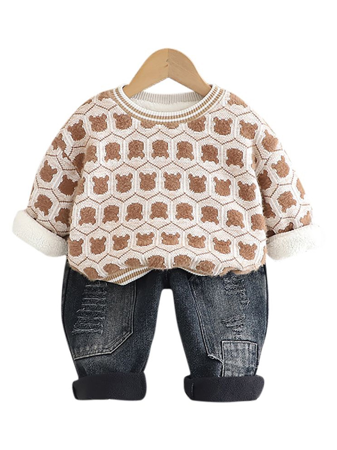 

StyleCast x Revolte Boys Top with Trouser, Beige