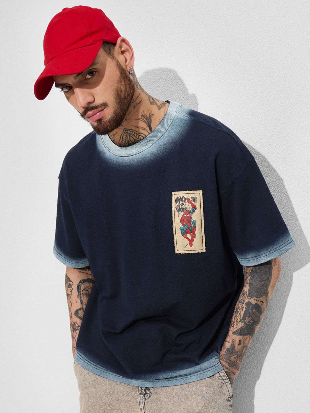 

The Souled Store Men Printed T-shirt, Navy blue