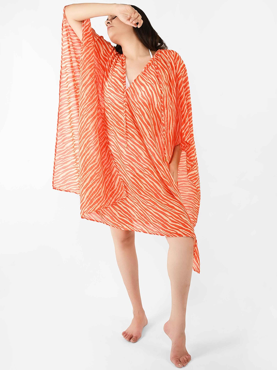 

Blissence Printed Cover Up Top, Orange