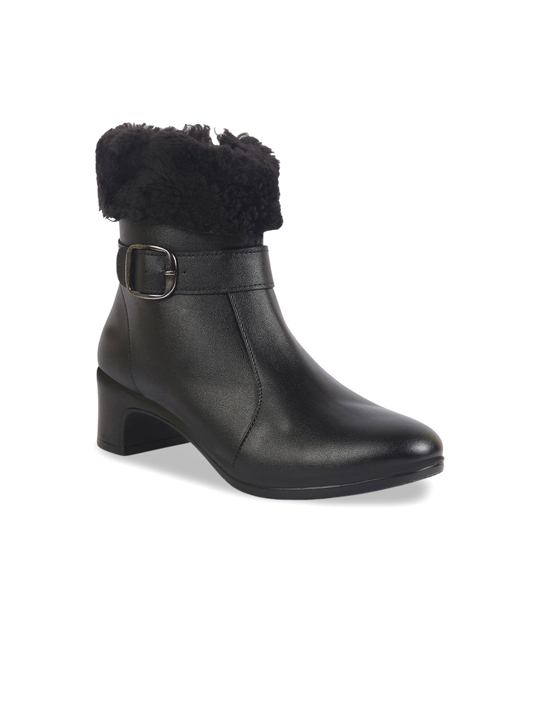 

FAUSTO Women Platform Heeled Winter Boots, Black