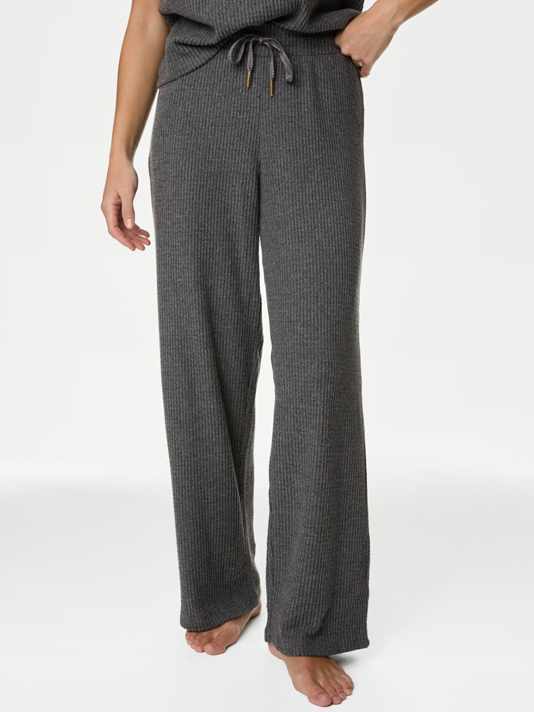 

Marks & Spencer Cosy Waffle Lounge Pants, Charcoal