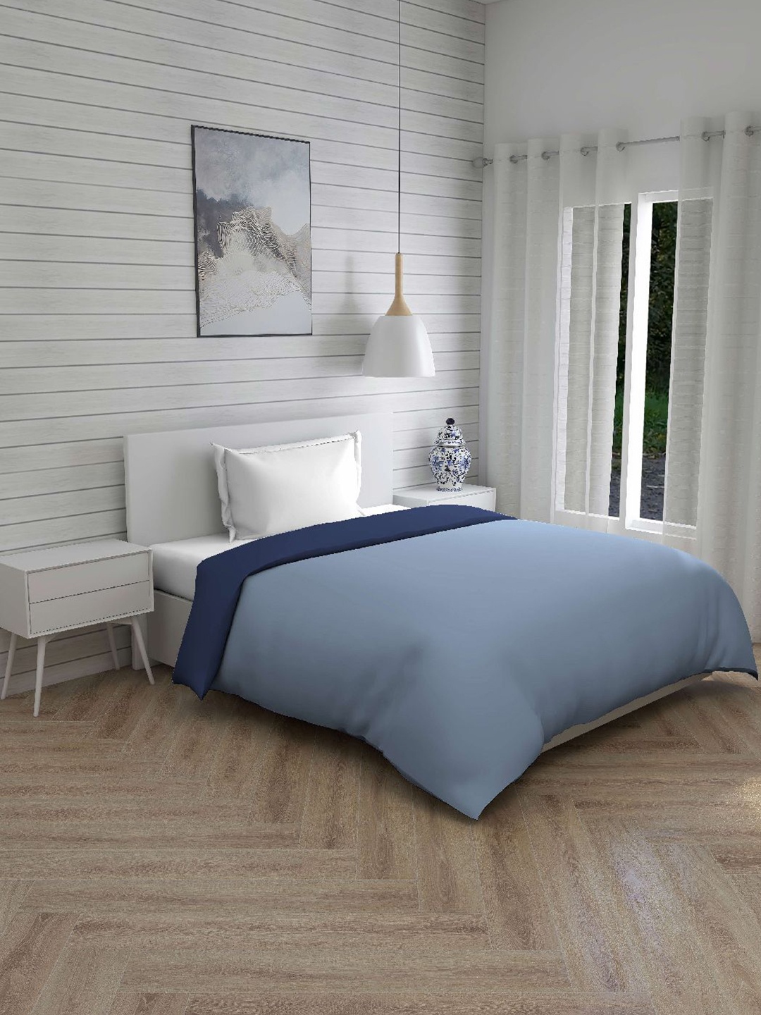 

Layers Savona Navy Blue Microfiber AC Room 120 GSM Single Bed Comforter