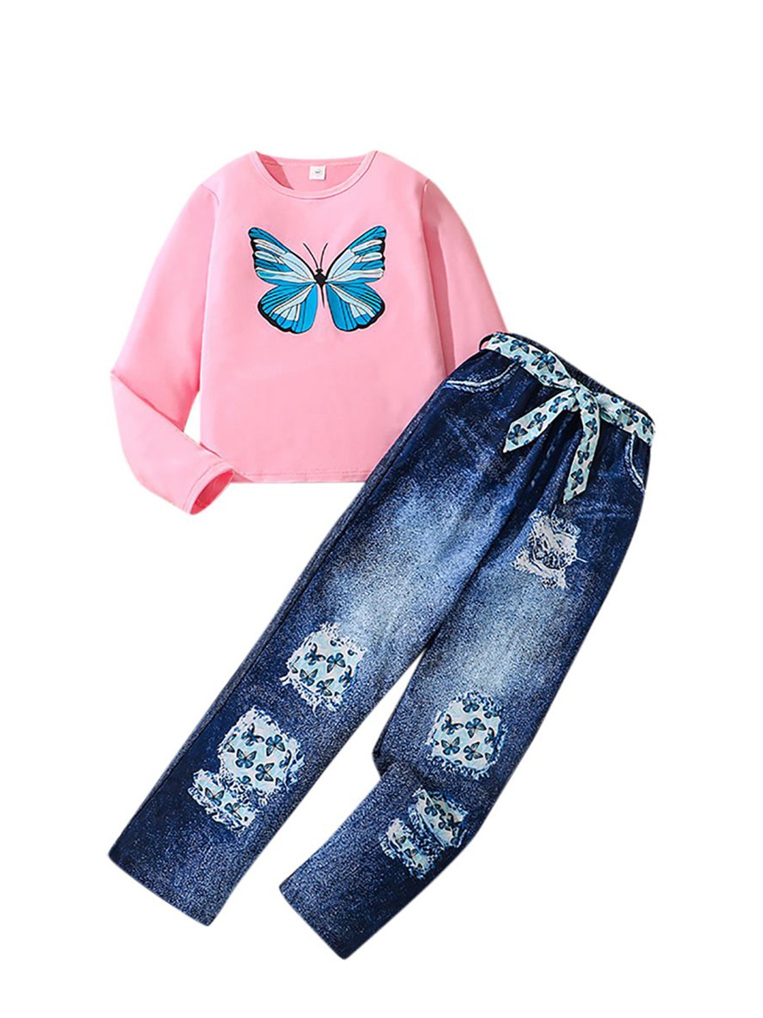 

StyleCast x Revolte Girls Printed Long Sleeves T-shirt With Trouser, Pink
