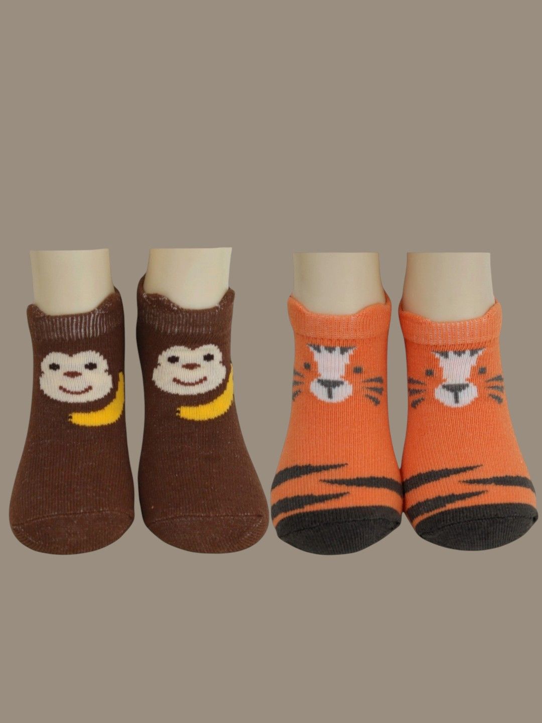

Yellow Bee Infant Boys Pack Of 2 Patterned Cotton Above Ankle Socks, Orange