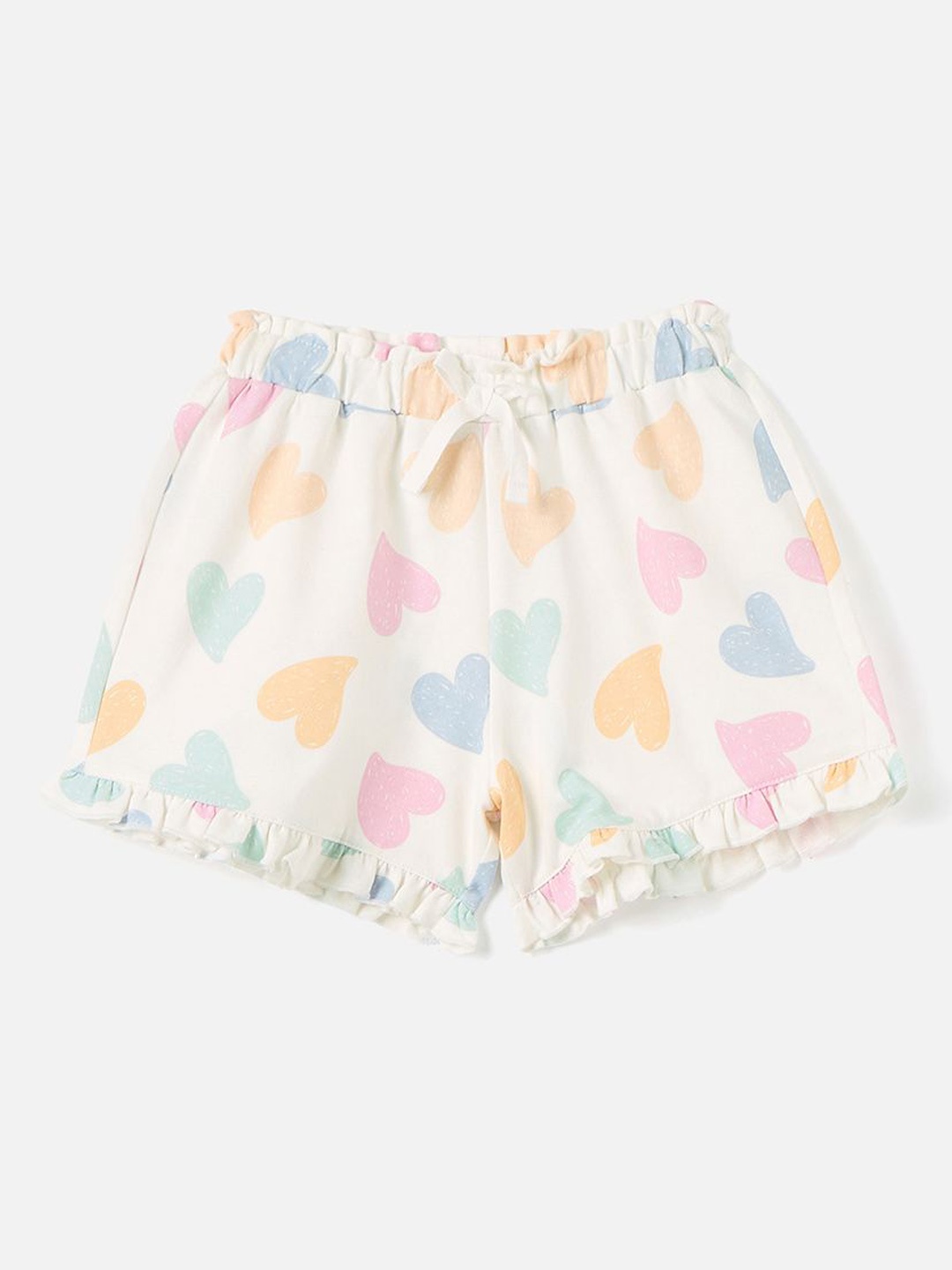

Juniors by Babyshop Girls Conversational Printed Regular Fit Shorts, White