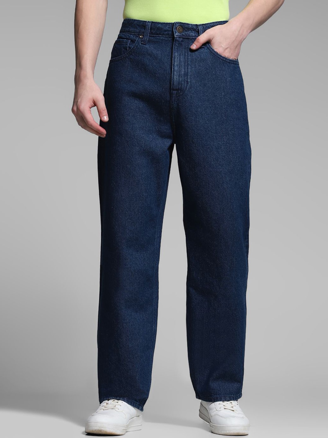 

Jack & Jones Men Wide Leg High-Rise Jeans, Blue