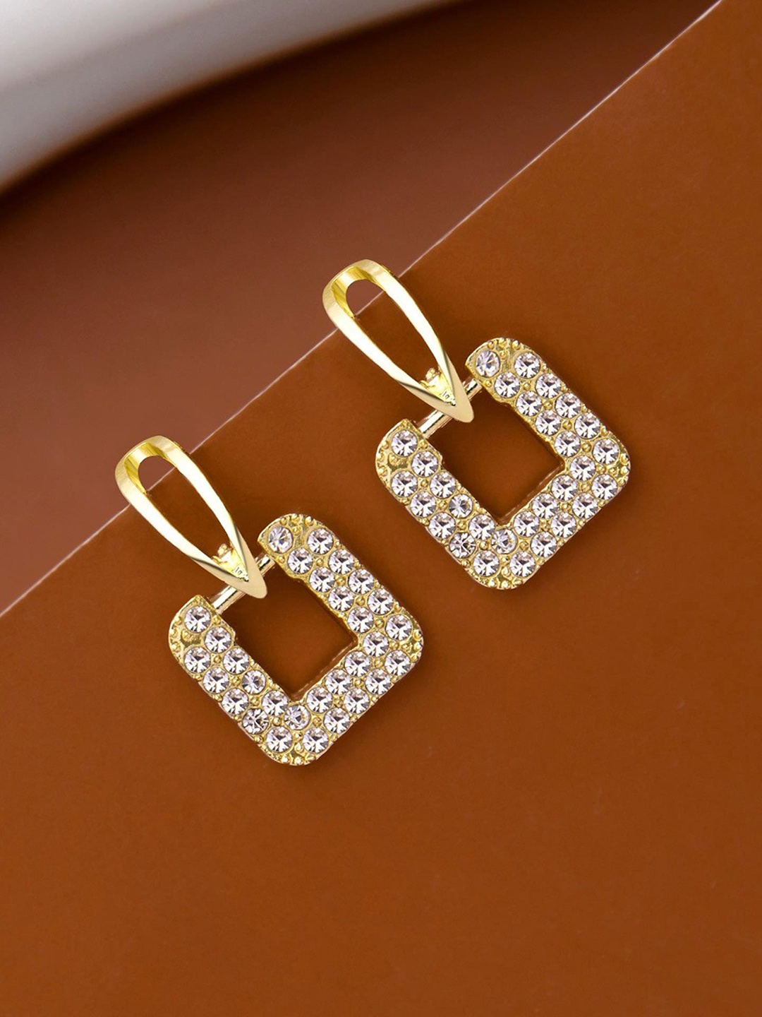 

EVERSTYLISH Gold Plated Quirky Drop Earrings