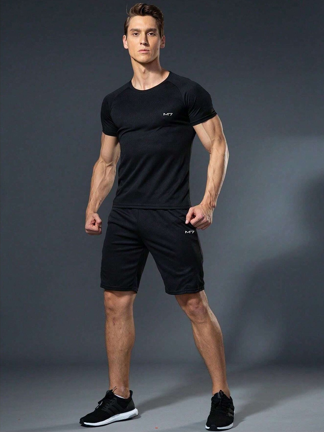 

M7 by Metronaut T-shirt With Shorts Co-Ords, Black