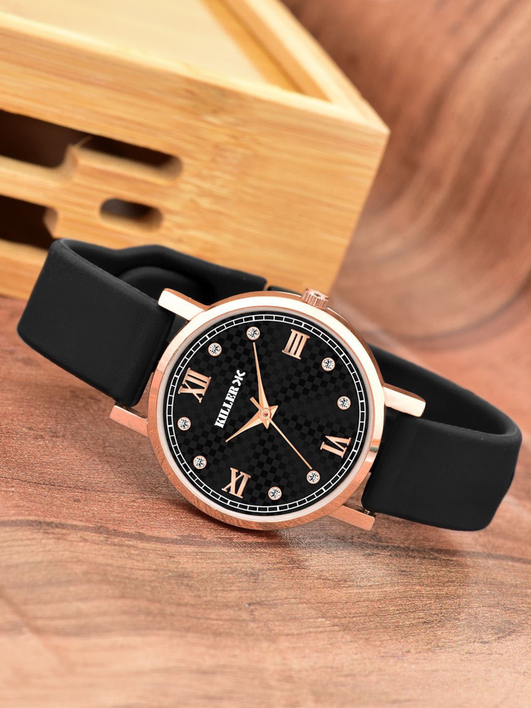 

Killer Women Dial & Bracelet Style Straps Analogue Watch HOBKL-113-BK, Black