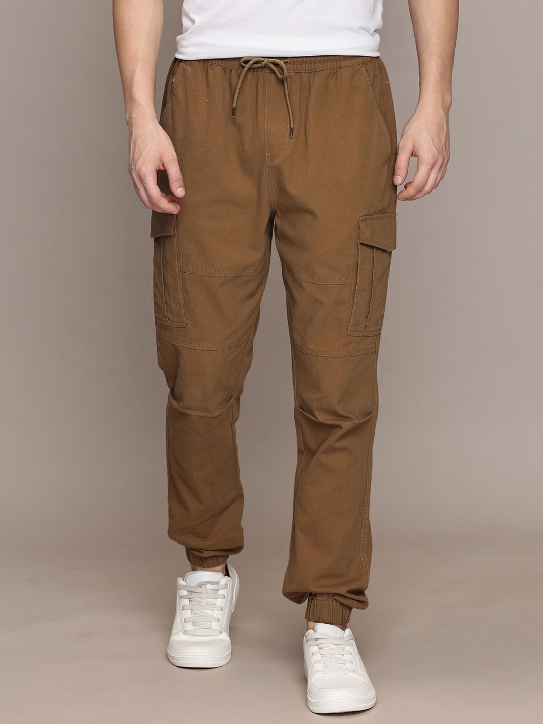 

Nautica Men Smart Cargos Cotton Trousers, Brown
