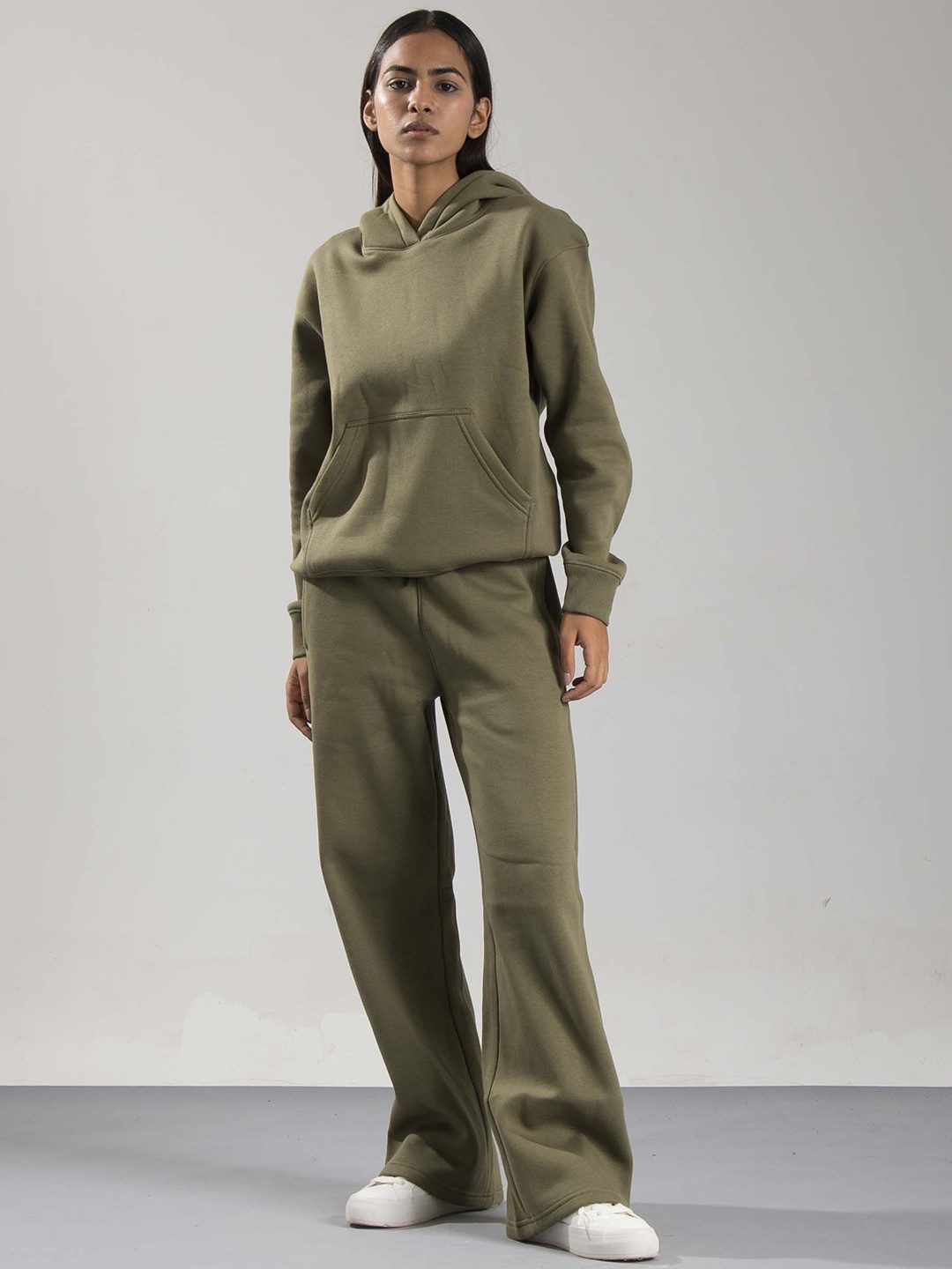 

ONEWAY Women Comfort Fit Hooded Co-Ords, Olive
