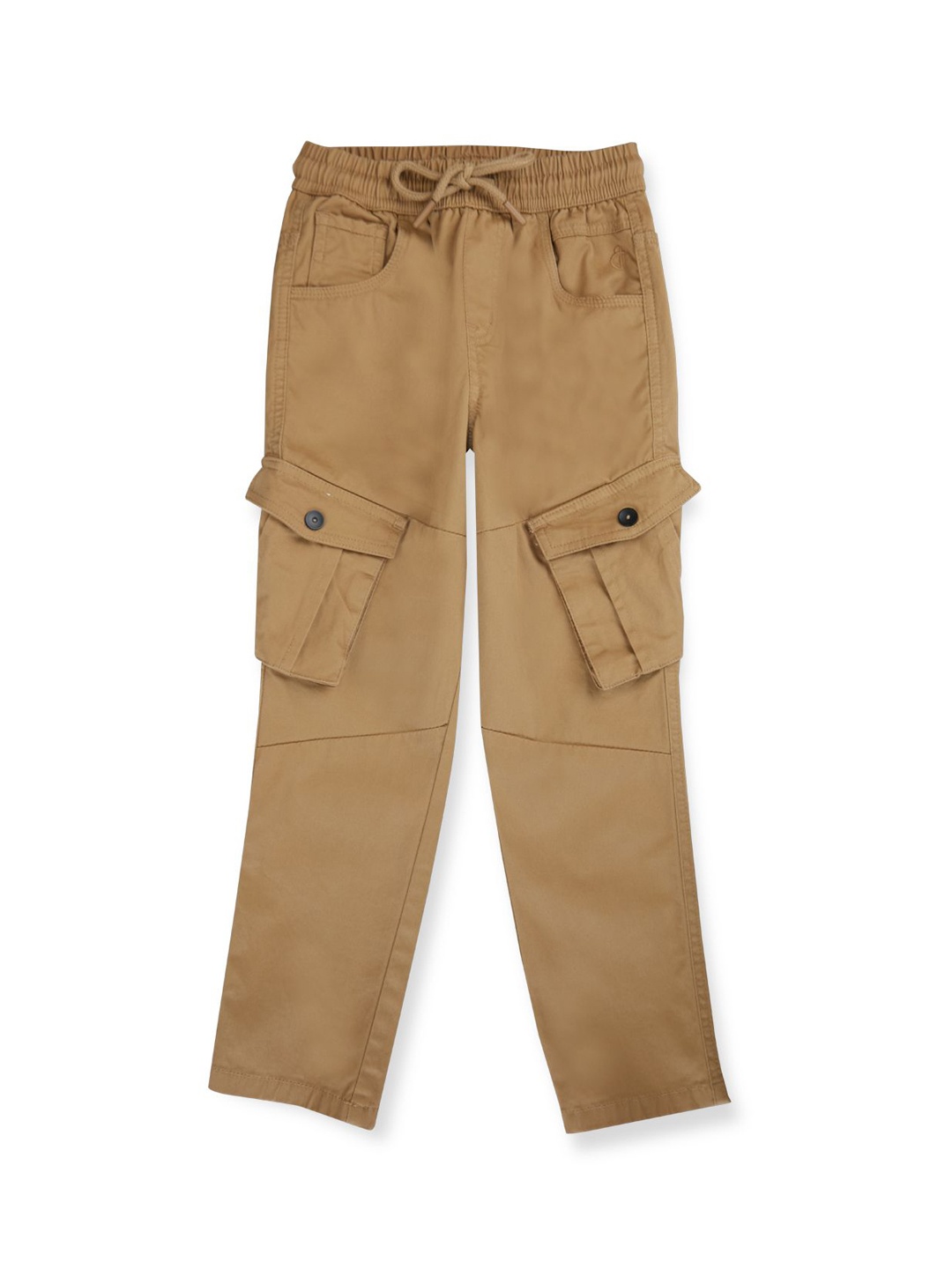 

Gini and Jony Boys Mid-Rise Comfort Cargos Trousers, Khaki