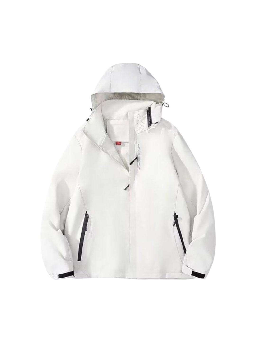 

HERE&NOW Men Hooded Solid Casual Bomber Jacket, White