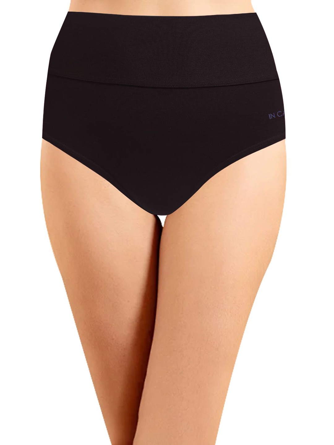 

In Care Women Pure Cotton Assorted Broad Belt Hipster, Black