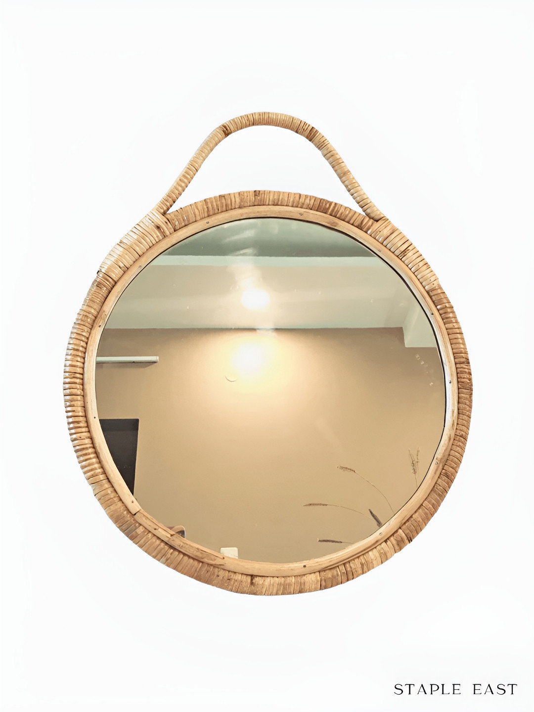 

STAPLE EAST Brown Rattan Bambi Mirror
