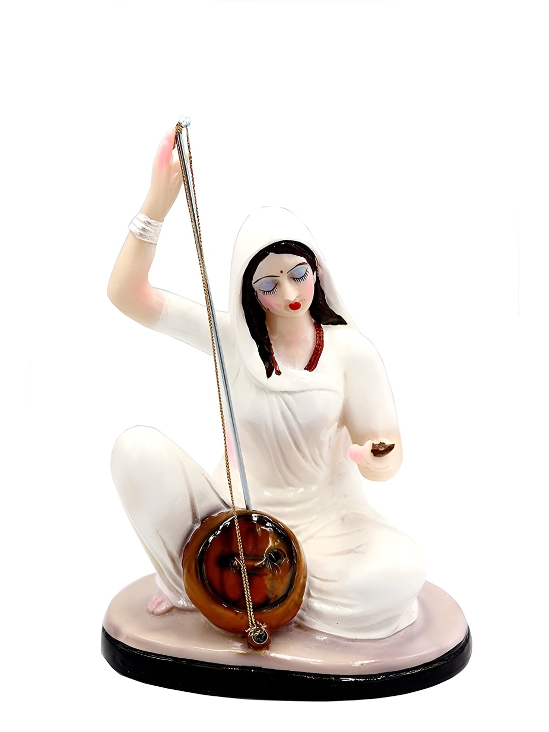 

SANKALAN CREATIONS White & Red Meerabai Idol Showpiece