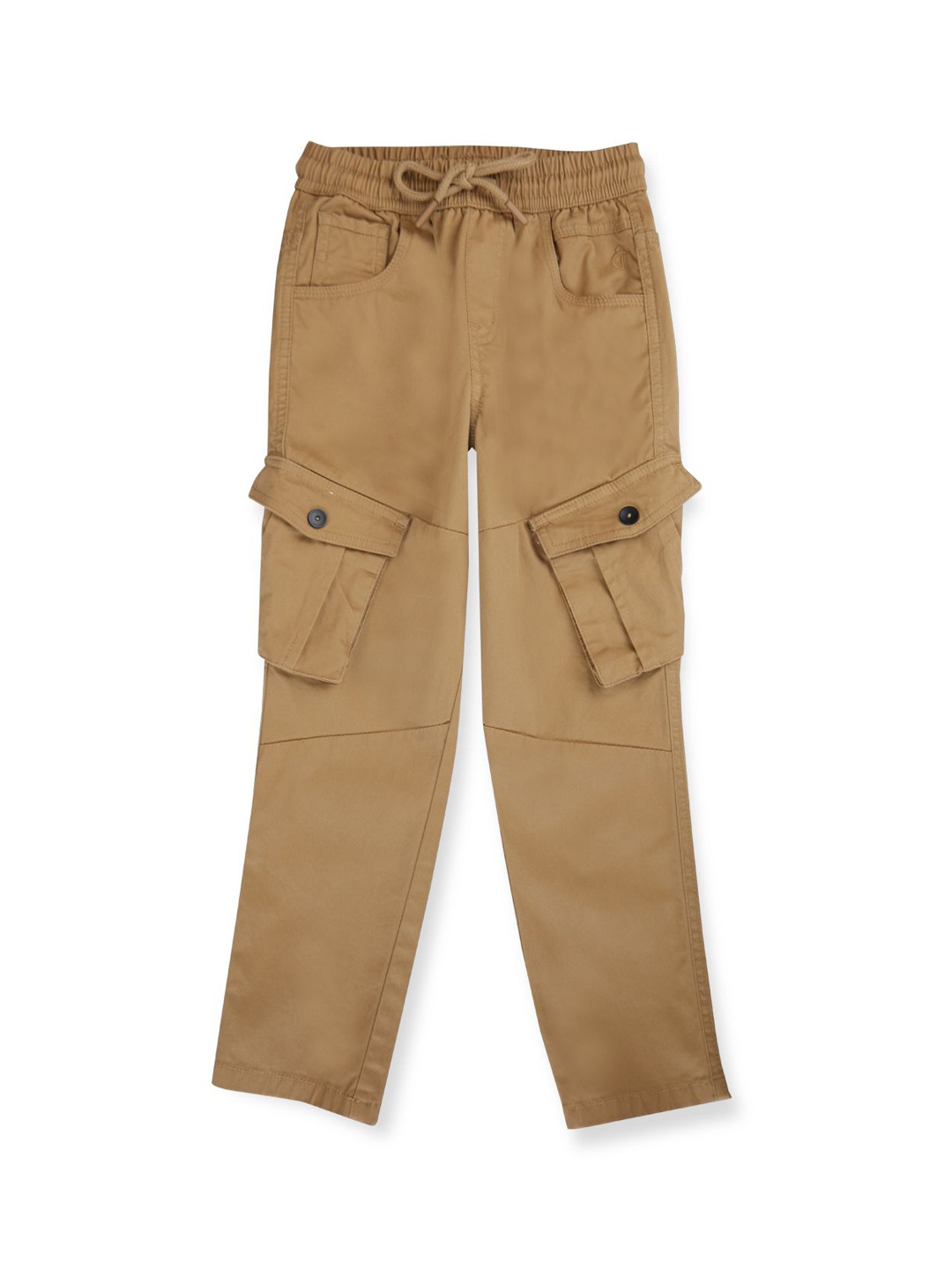 

Gini and Jony Boys Comfort Mid-Rise Cargos Trousers, Khaki