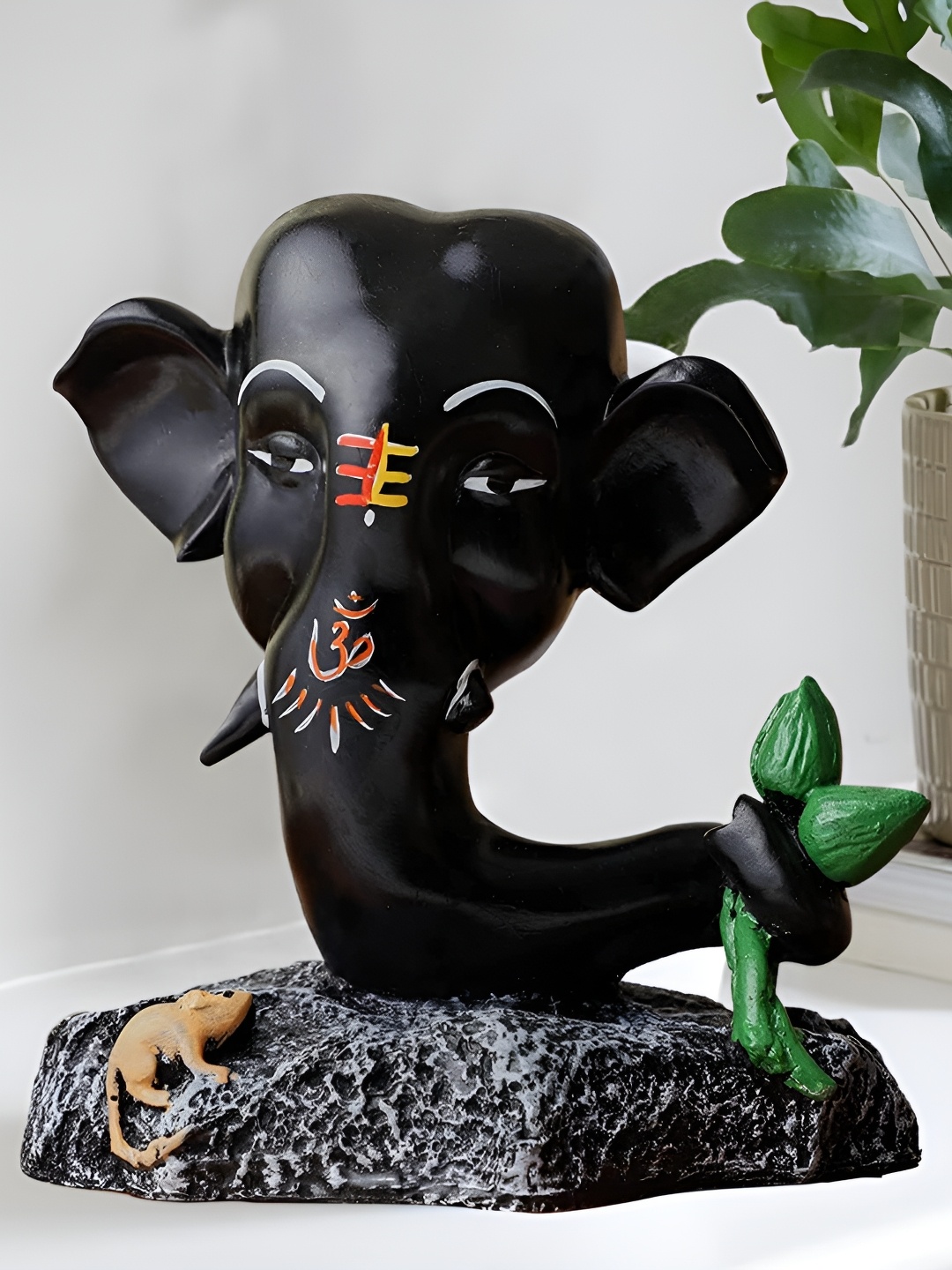 

SANKALAN CREATIONS Black Religious Figurine Showpiece