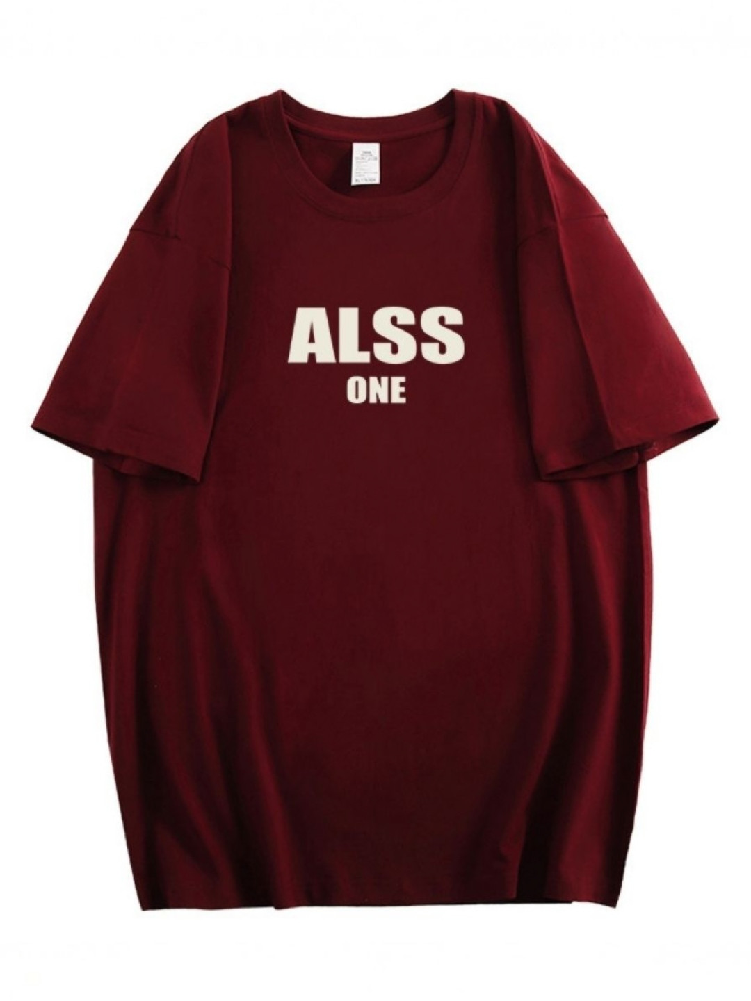

HERE&NOW Men Typography Printed Round Neck Oversized T-shirt, Maroon