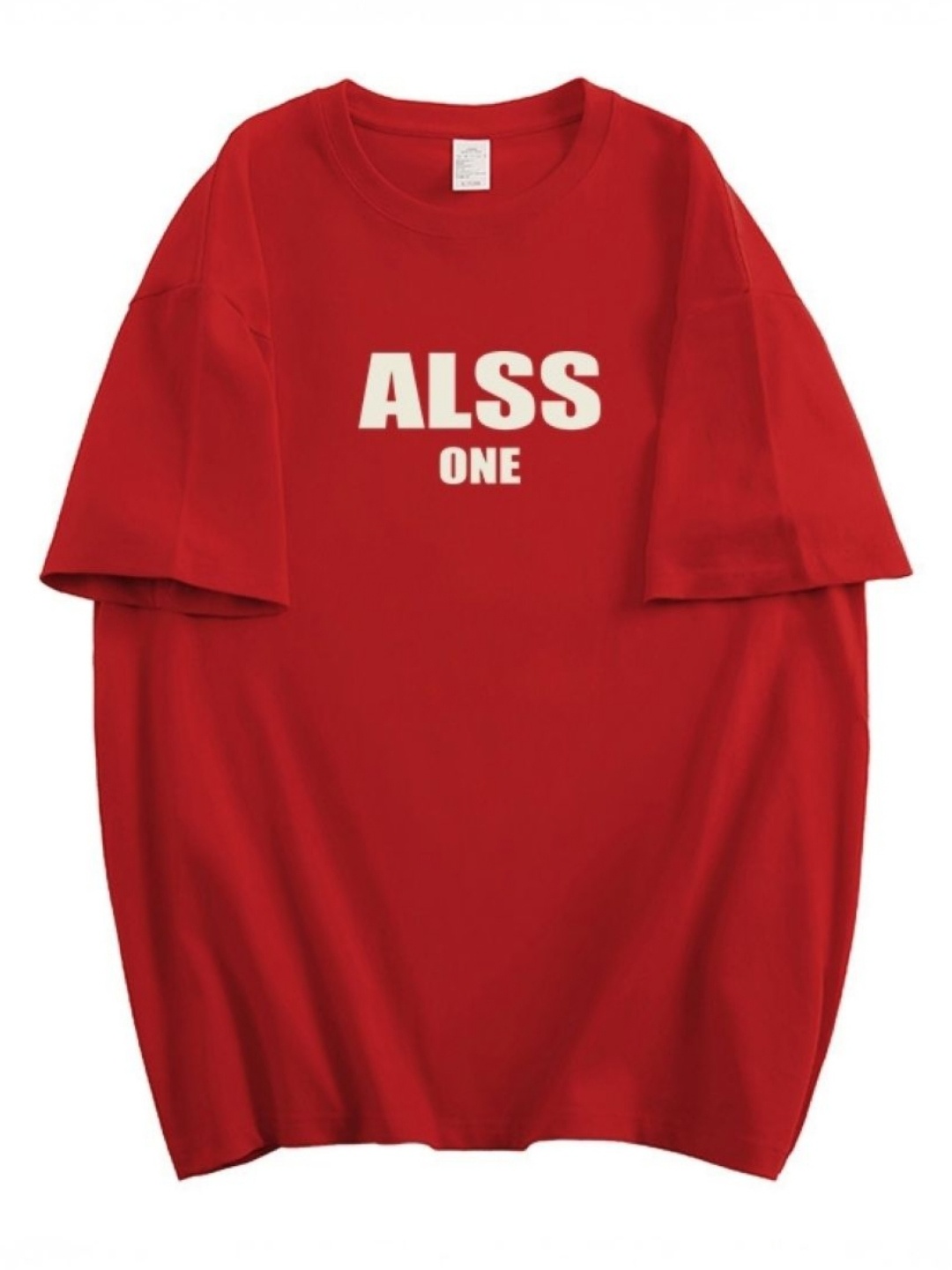 

HERE&NOW Men Typography Printed Round Neck Oversized T-shirt, Red