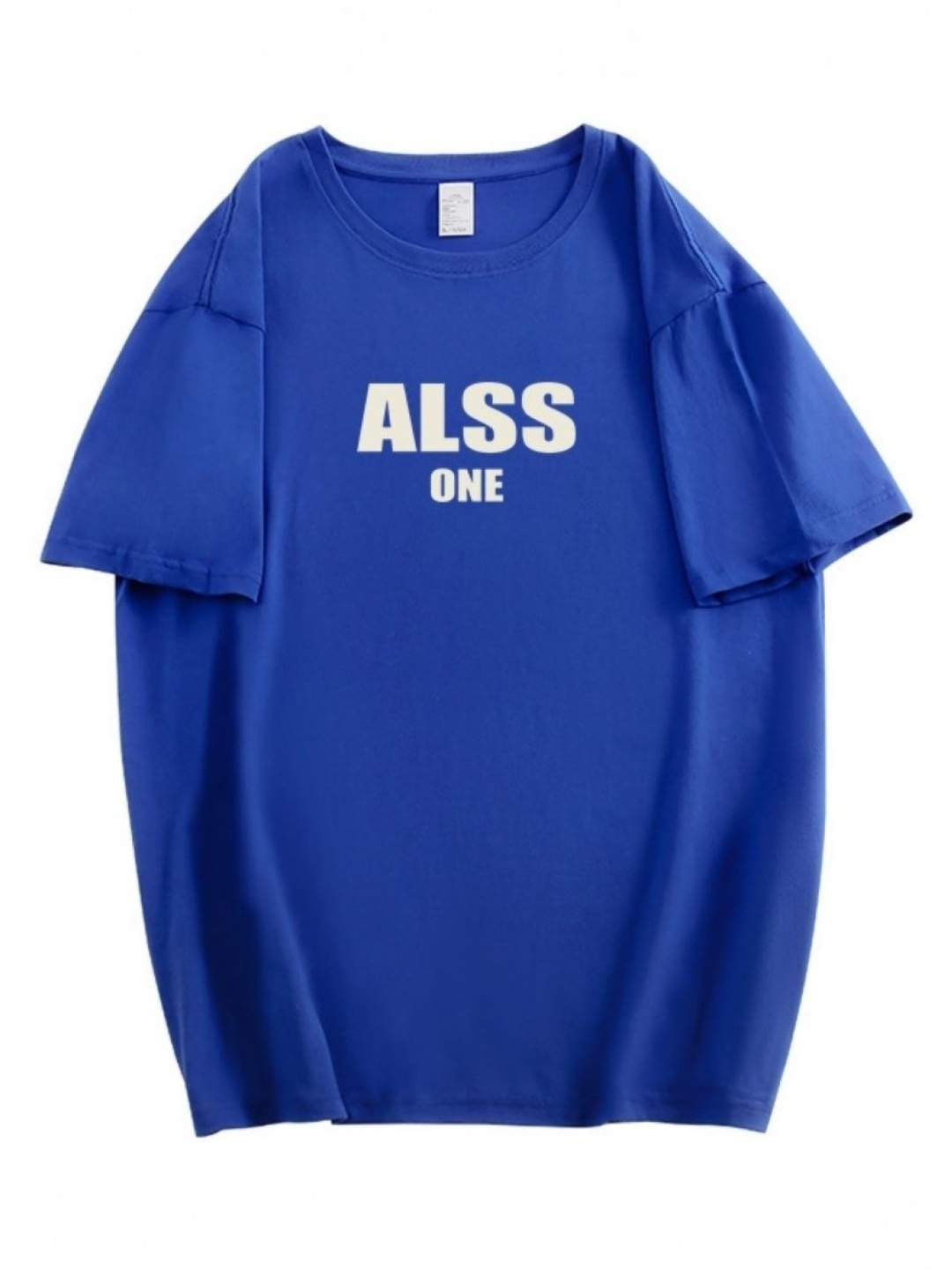 

HERE&NOW Men Typography Printed Round Neck Oversized T-shirt, Blue