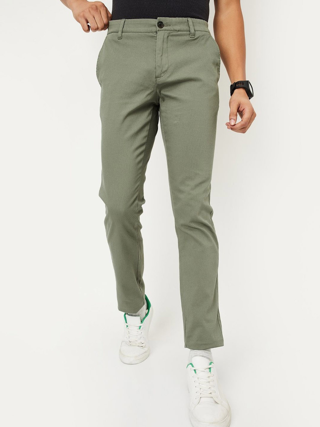 

max Men Chinos Trousers, Olive
