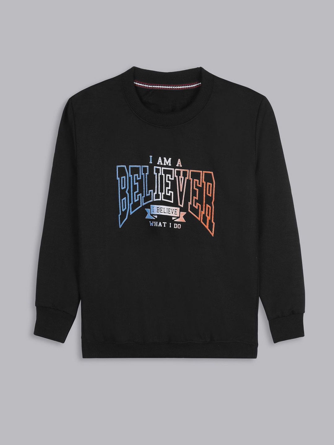 

BAESD Boys Typography Printed Sweatshirt, Black