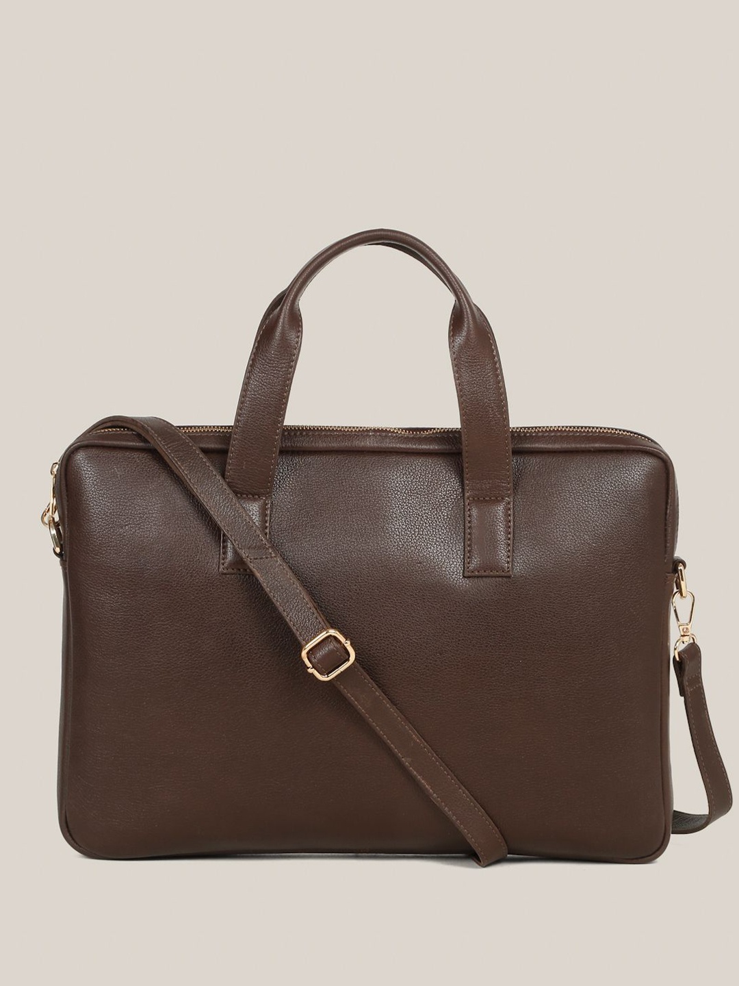 

HATS OFF ACCESSORIES Unisex Leather Laptop Bag, Brown