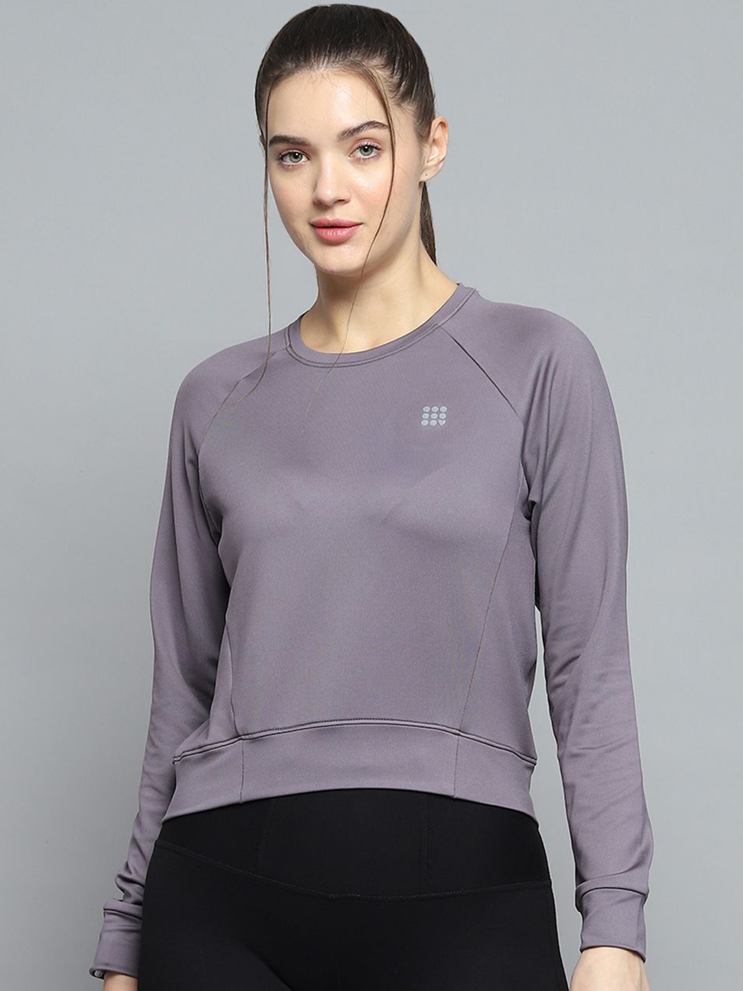 

rock.it Women Long Sleeves Round Neck Sweatshirt, Grey