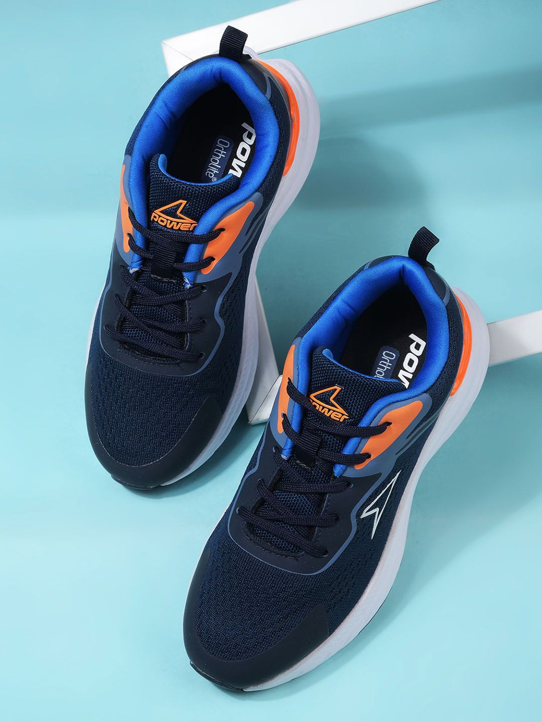 

Power Men Lace-Ups Running Non-Marking Shoes, Blue