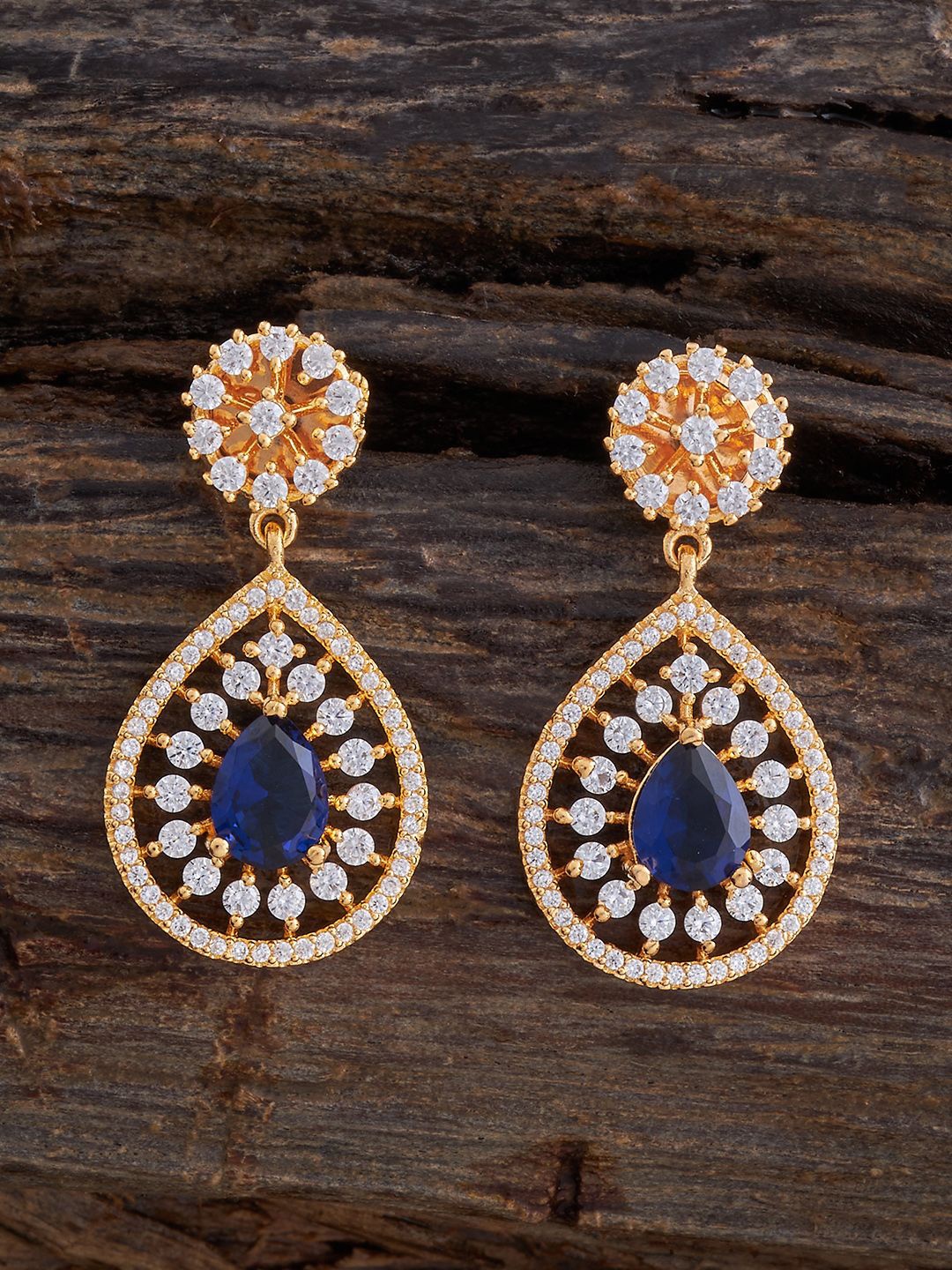 

Kushal's Fashion Jewellery Circular Drop Earrings, Blue