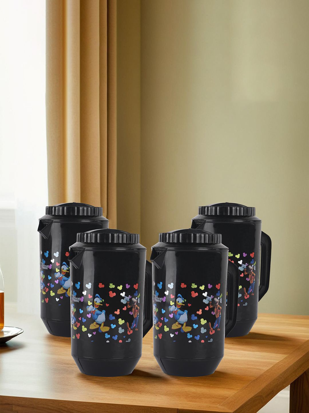 

Kuber Industries 4 Pieces Black Water Jugs