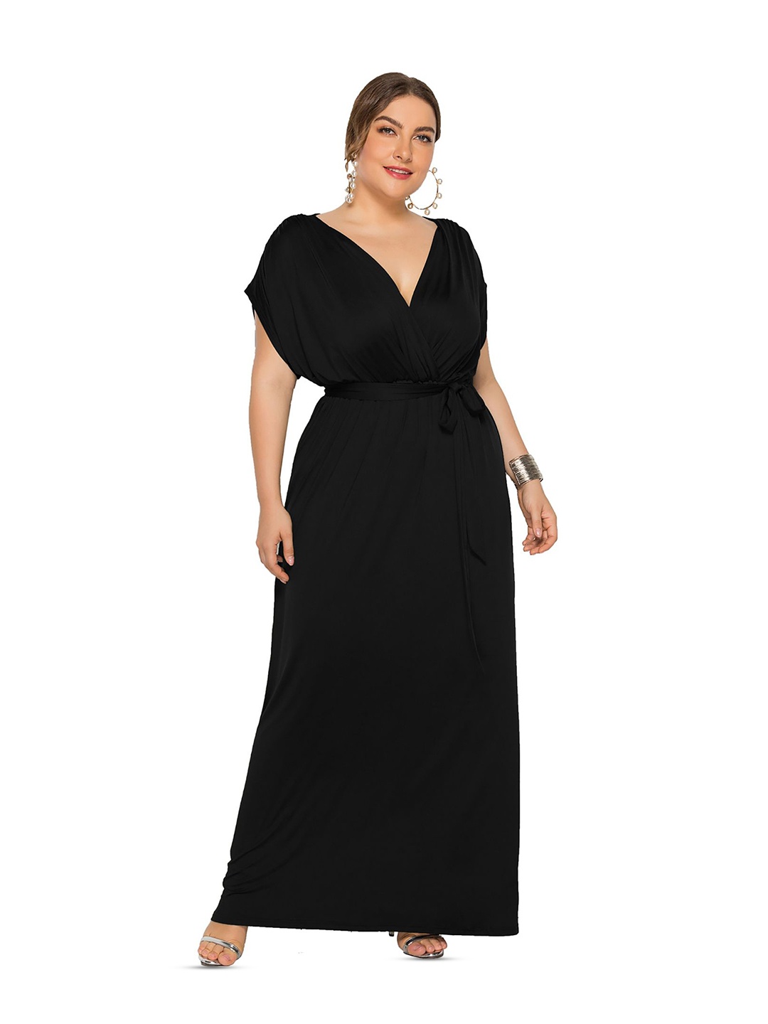 

StyleCast Curve V-Neck Wrap Maxi Dress, Black