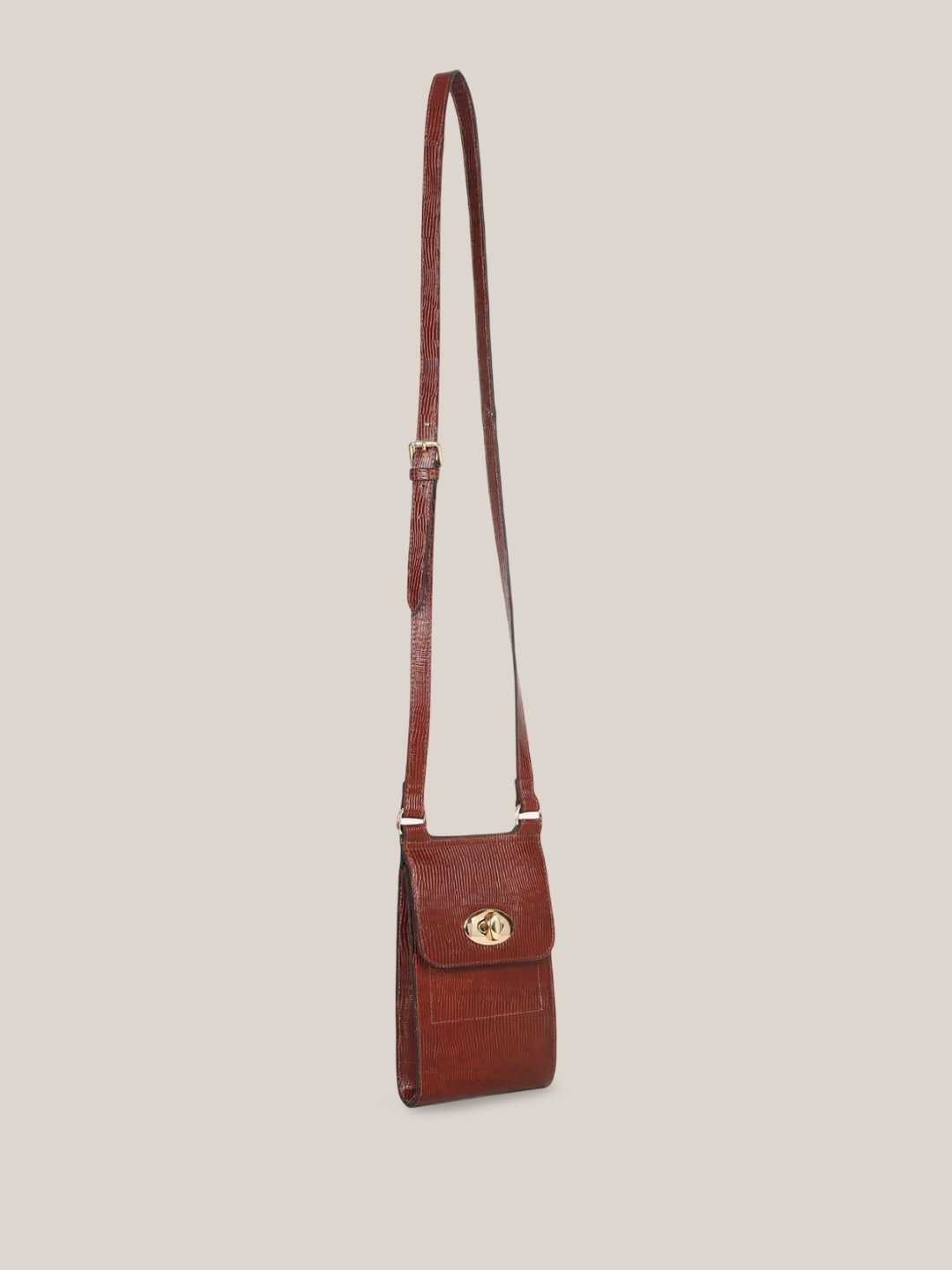 

HATS OFF ACCESSORIES Women Textured Leather Sling Bag, Maroon