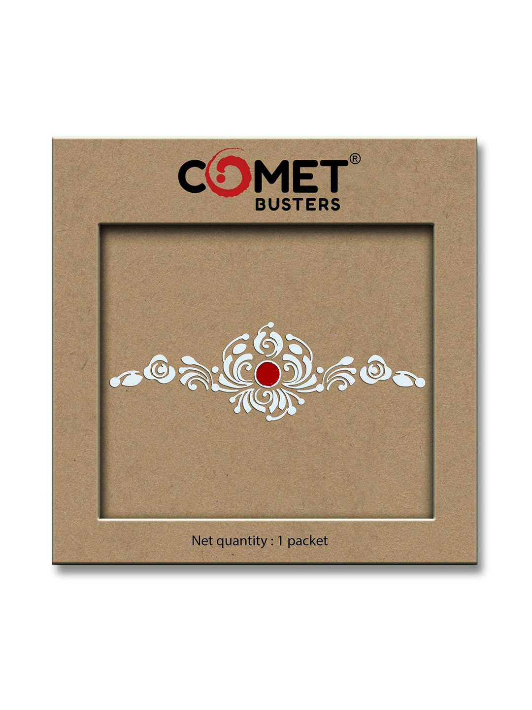 

Comet Busters Beautiful Traditional Designer Bindi, White