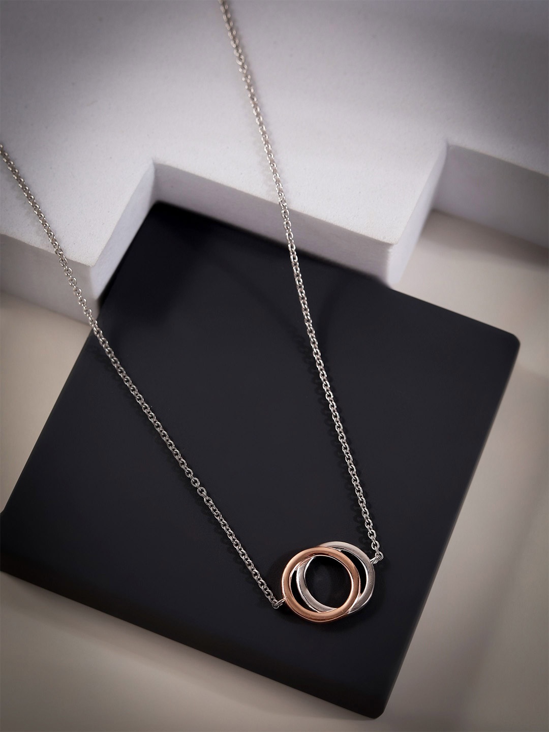 

DIAVO 925 Sterling Silver Rose Gold-Plated Chain