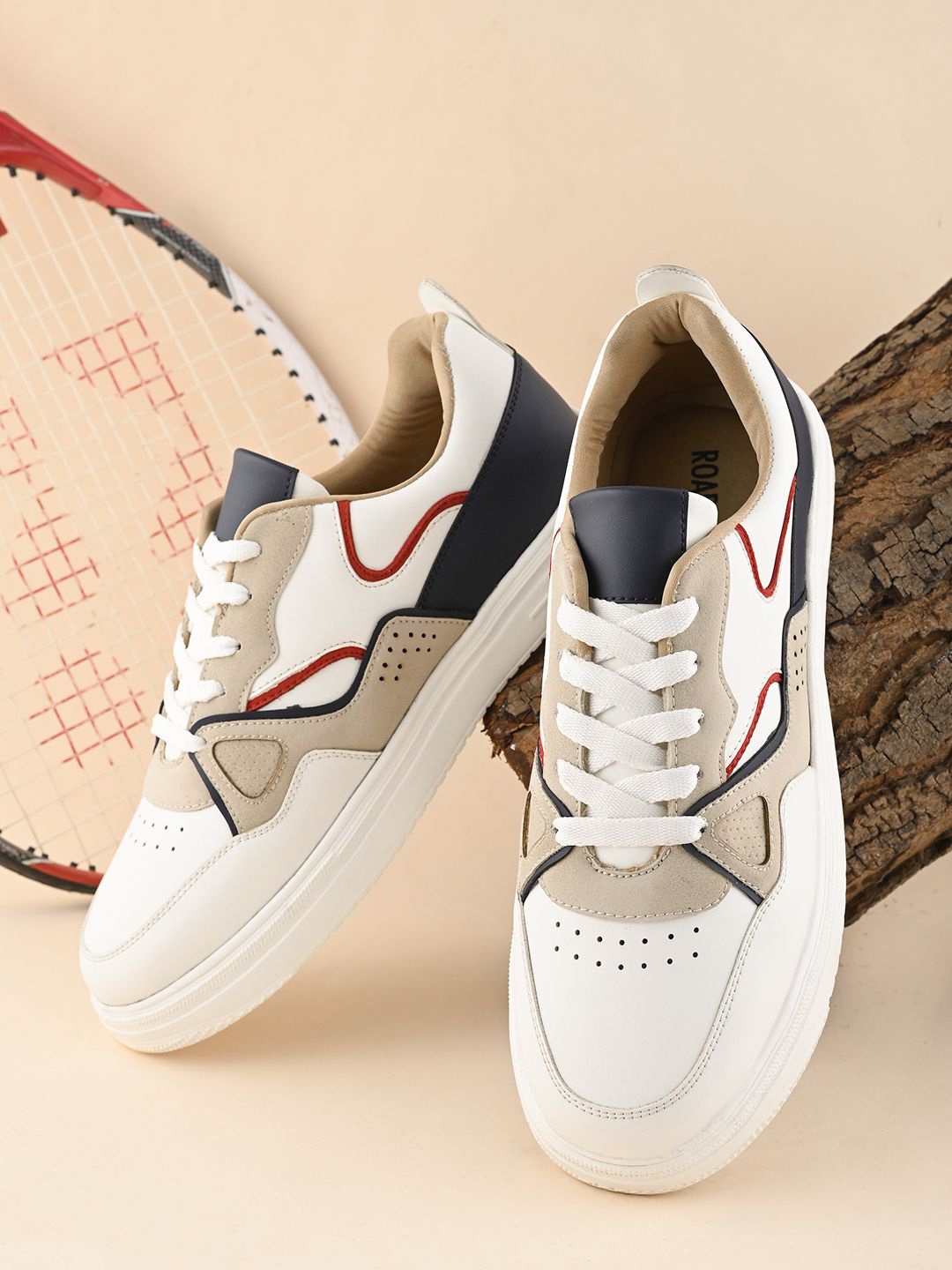 

The Roadster Lifestyle Co Men Lace-Ups Comfortable Sneakers, White