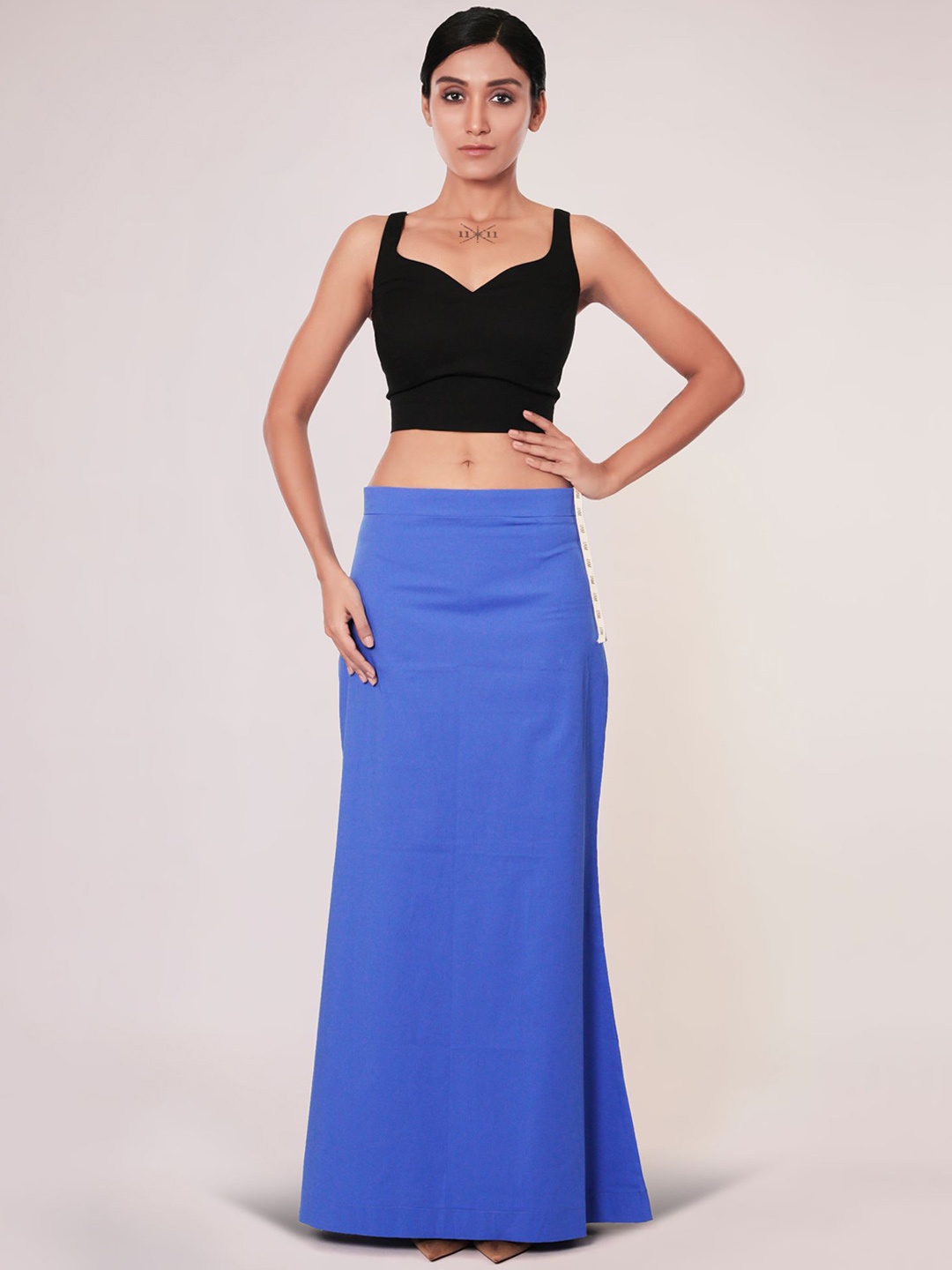

I AM BY DOLLY JAIN D'coat Simple Petticoat Saree Shapewear, Navy blue