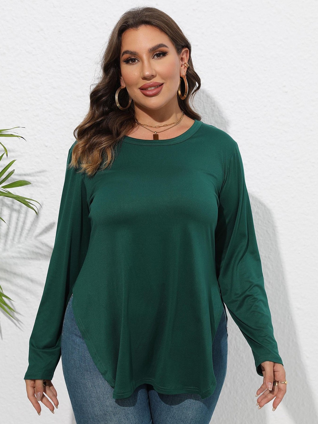 

StyleCast Curve Top, Green