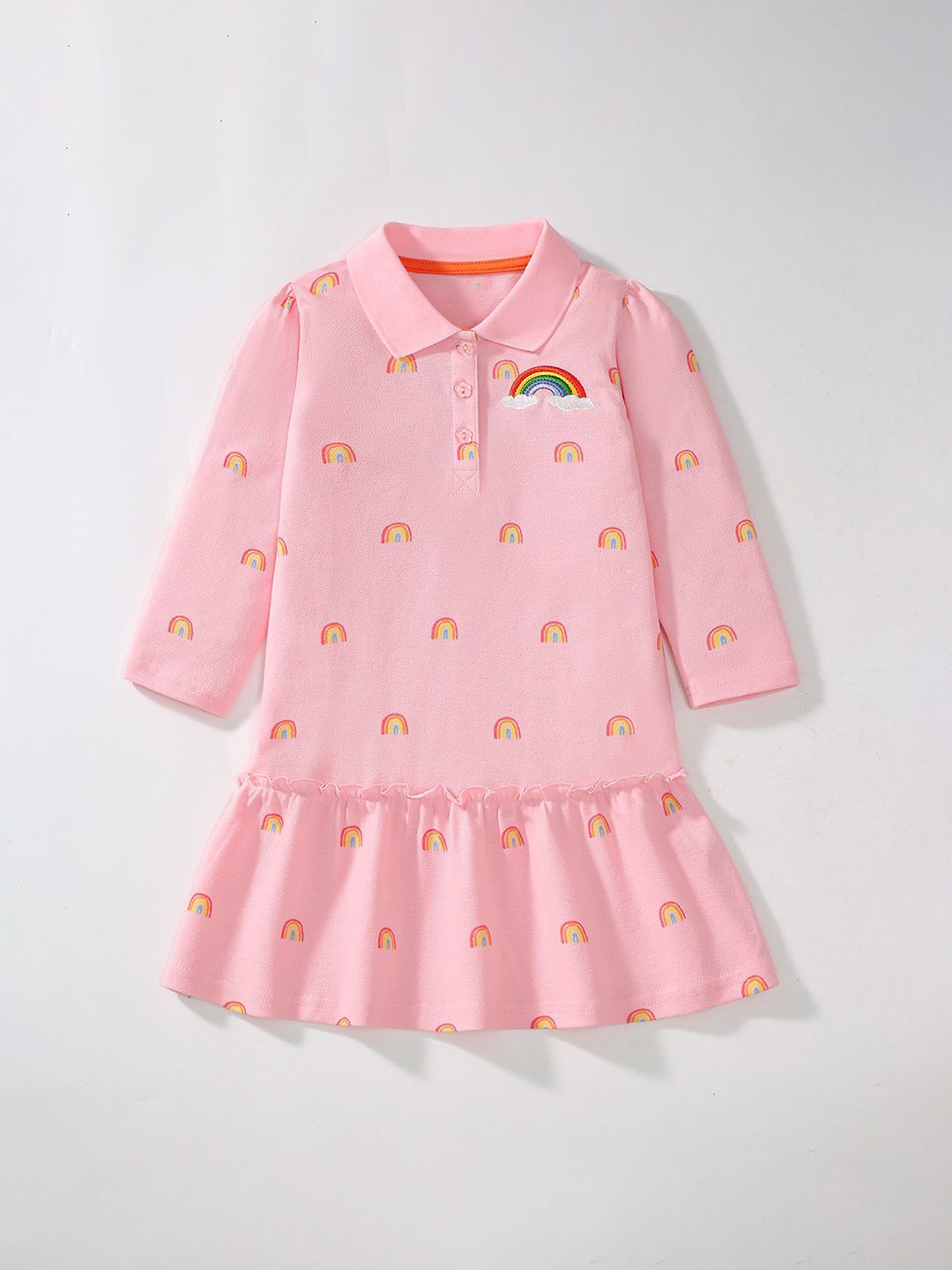 

JC SPARKLE Girls Printed Cotton T-shirt Dress, Pink