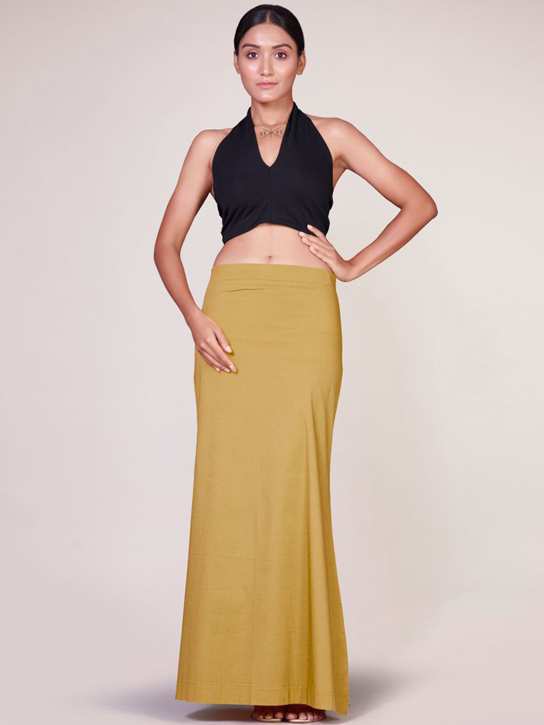 

I AM BY DOLLY JAIN D'coat Simple Petticoat Saree Shapewear, Beige