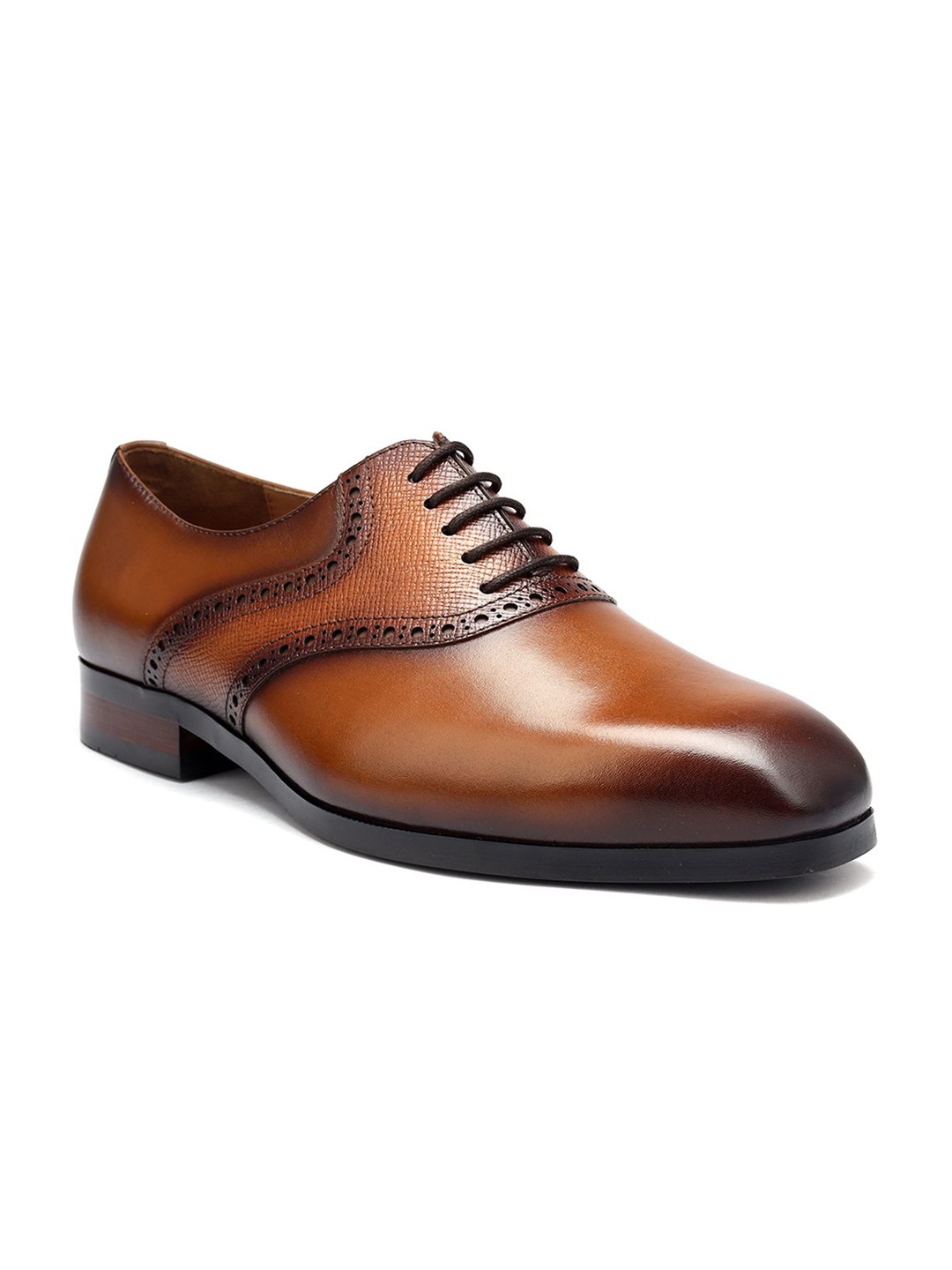 

ROSSO BRUNELLO Men Leather Formal Oxfords, Tan