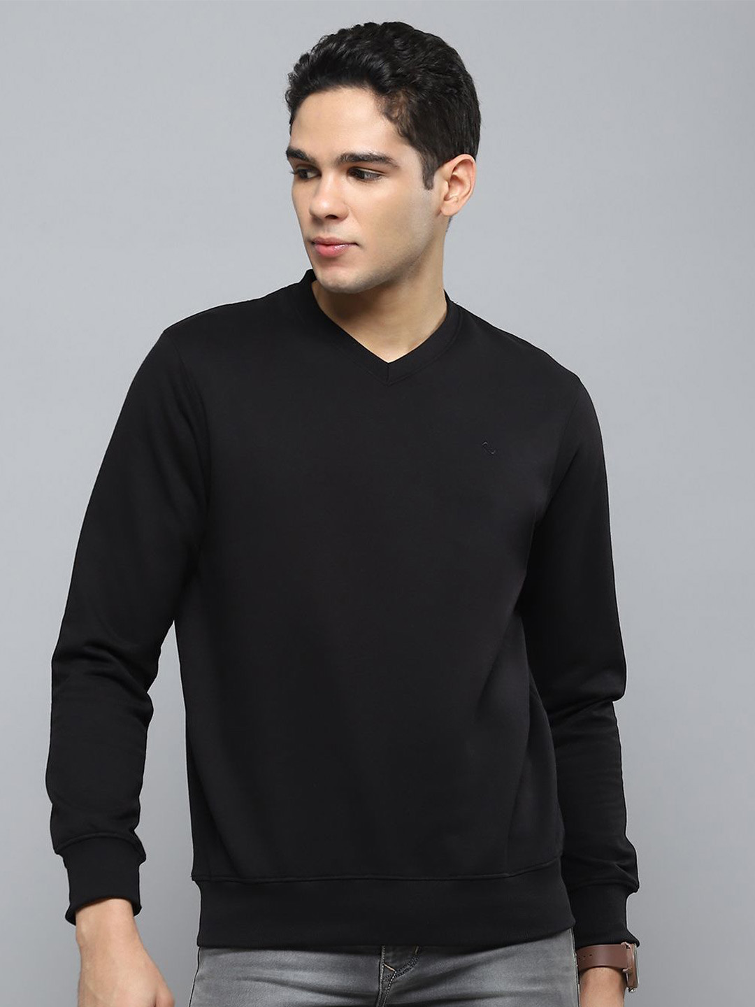 

Cloak & Decker Men Cotton Long Sleeves Sweatshirt, Black
