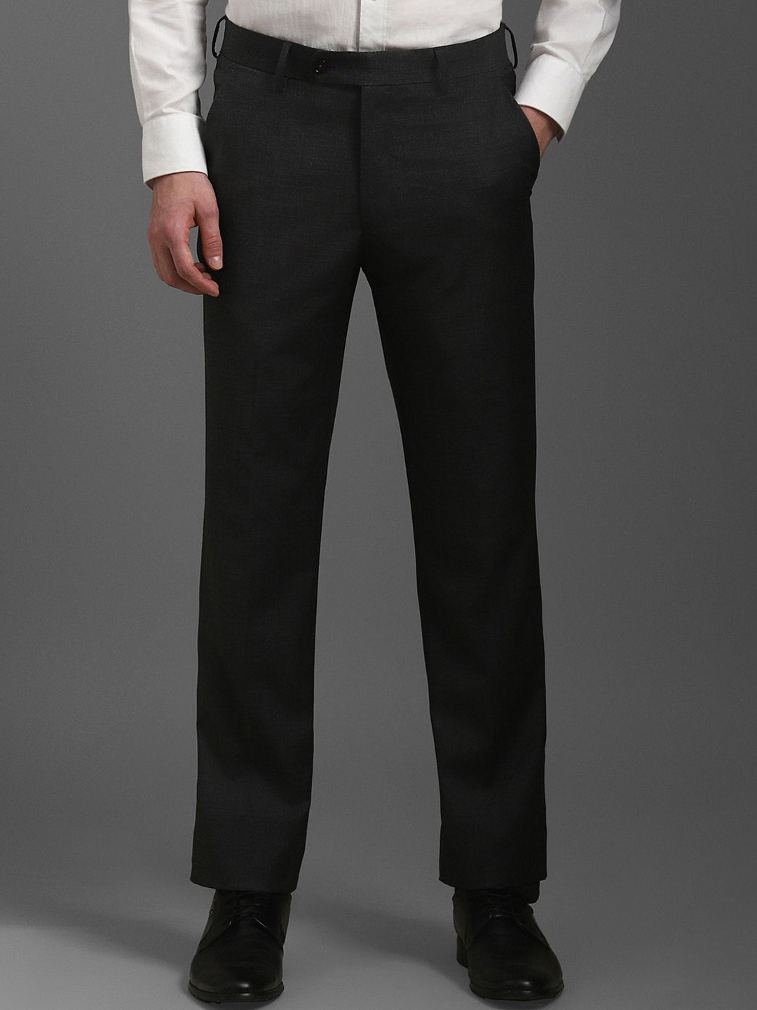 

Luxure by Louis Philippe Men Slim Fit Formal Trousers, Charcoal