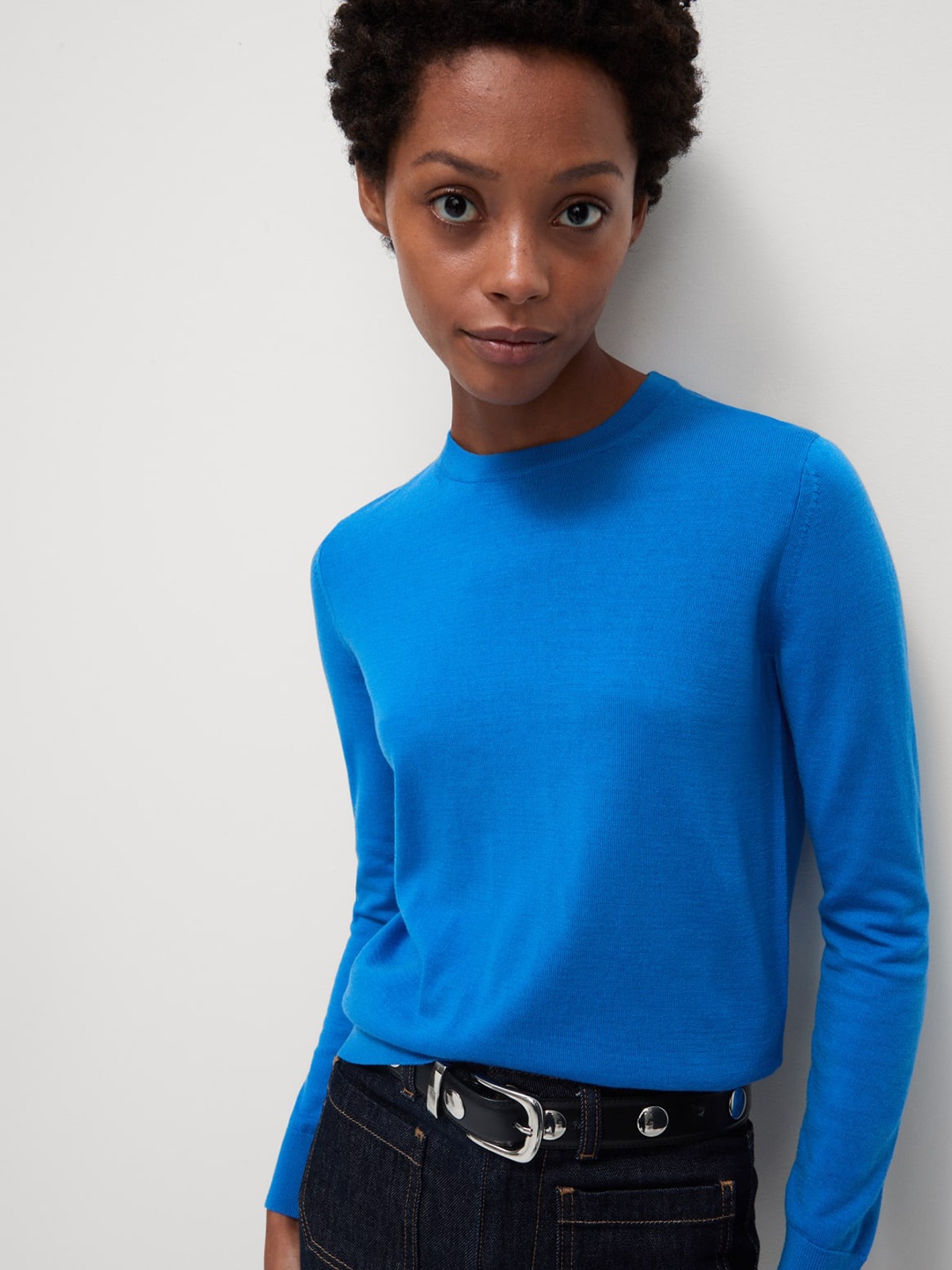 

Marks & Spencer Women Woollen Pullover, Blue