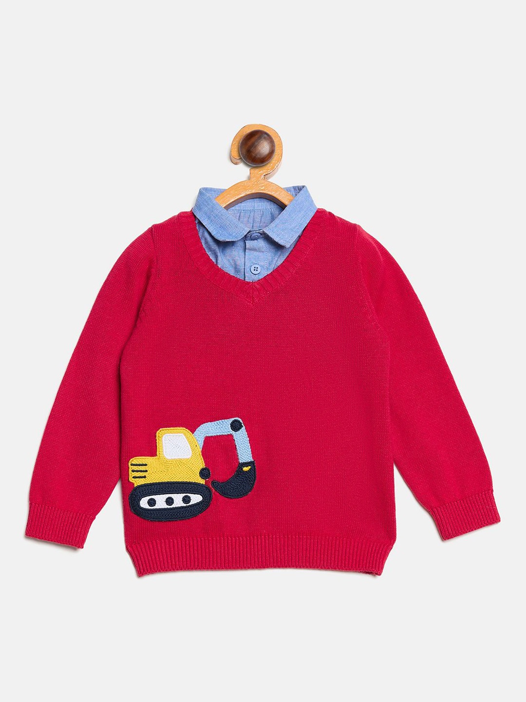 

JWAAQ Kids Printed Pullover Sweater, Red