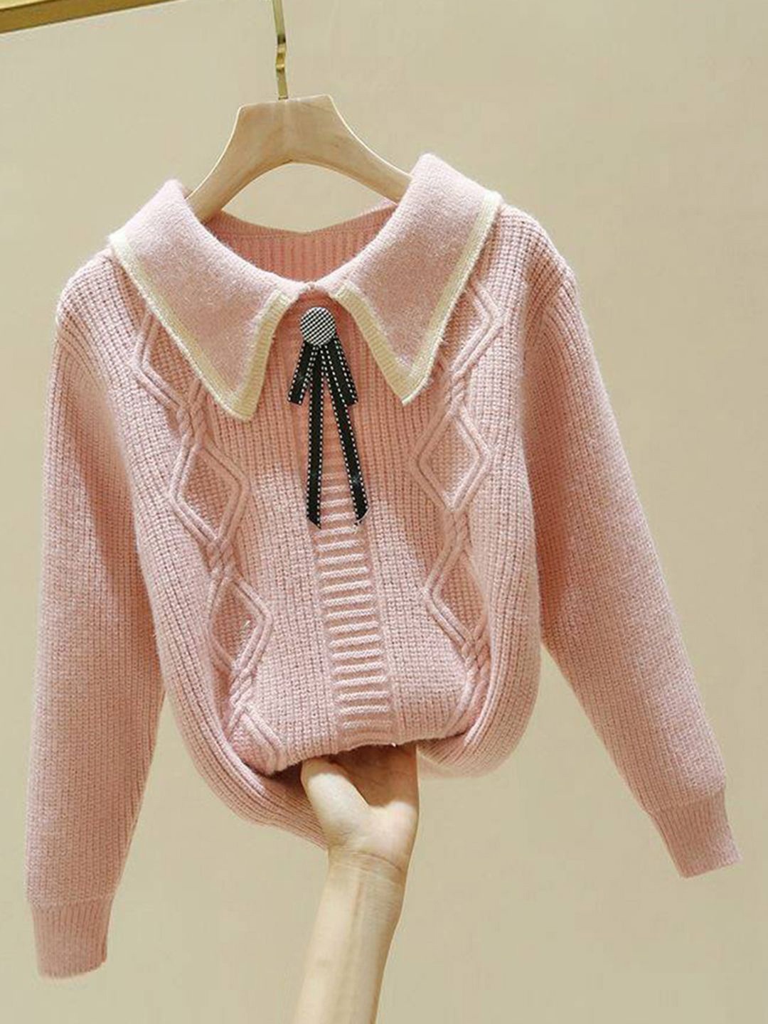 

INCLUD Girls Cable Knit Pullover Sweaters, Pink