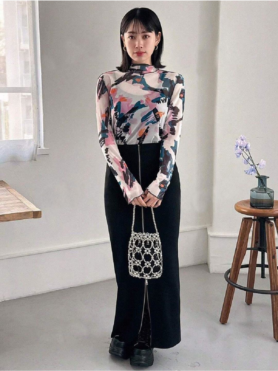 

The Roadster Lifestyle Co. Women Abstract Printed Long Sleeves Top, White